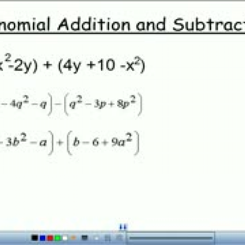 Polynomial Addition and Subraction