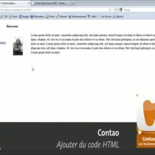 Contao : Ajouter du code HTML