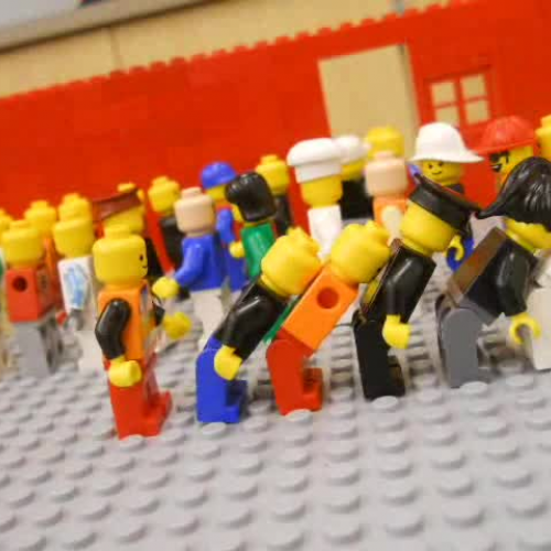 Lego Human Domino Chain