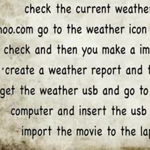 How to Weather