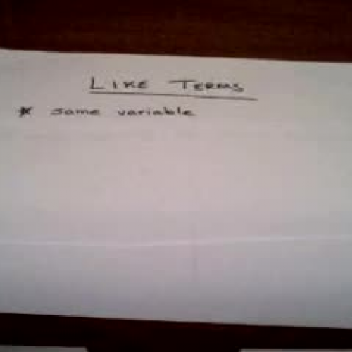 Like Terms