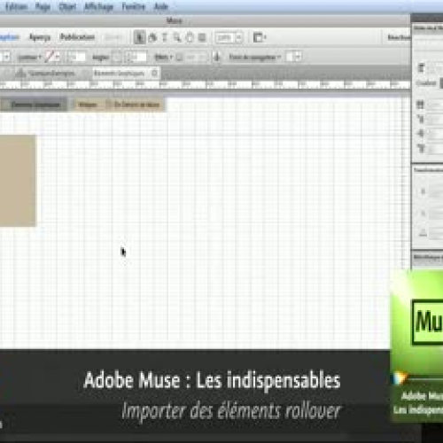 Adobe Muse : Importer des éléments rollover e