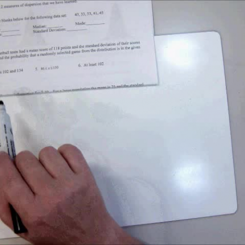 Probabilities in a normal distribution