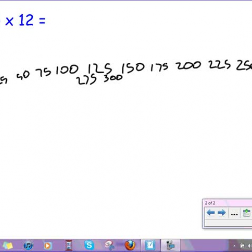Multiplication Example 25 x 12