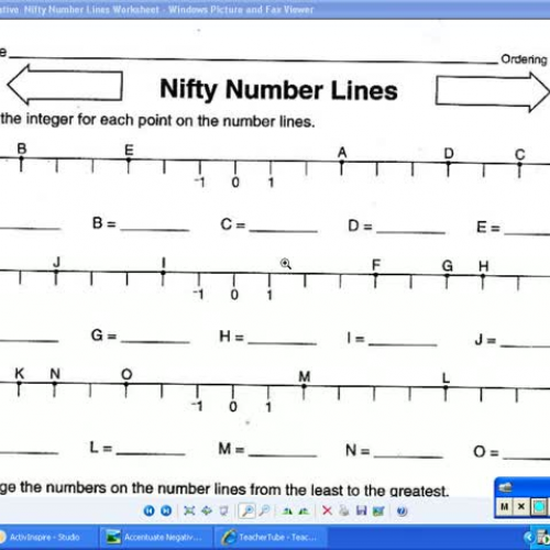 nifty number lines worksheet inv.1