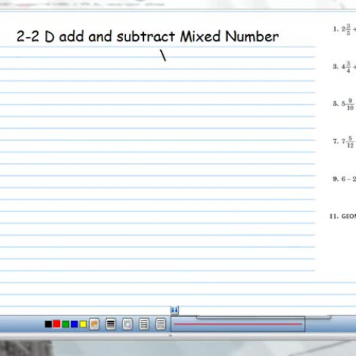 2.2d Add and Subtract mixed number