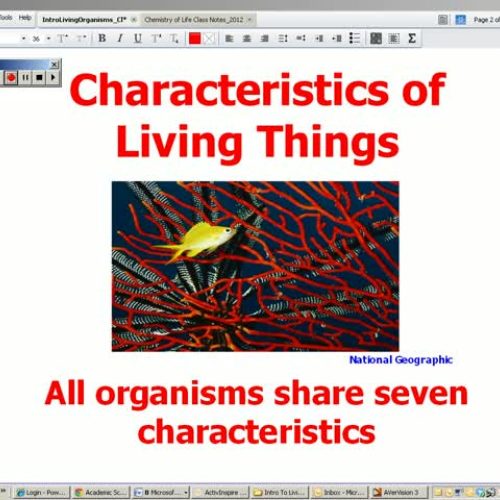 Characterististics of Life Class Notes