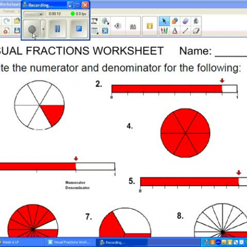 Visual Fraction Models Example Video