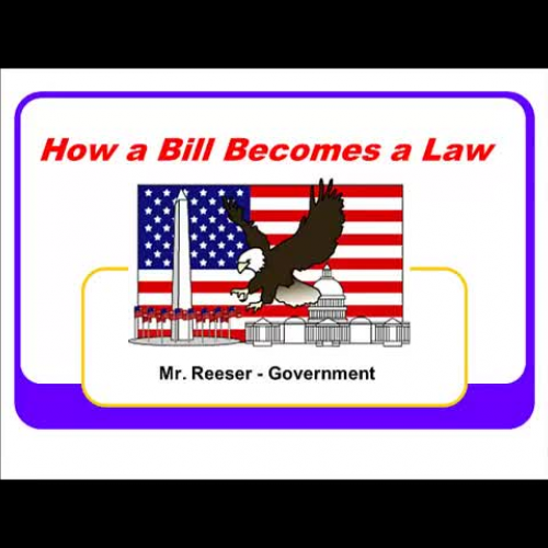 How a bill Becomes a Law