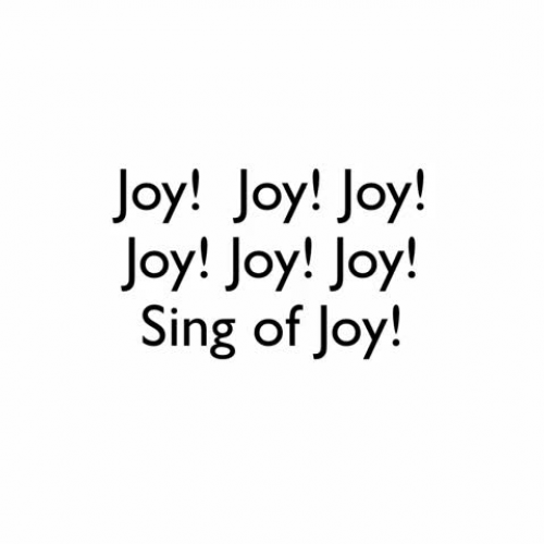 Sing of Joy!