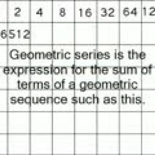 Geometric Series and Exponents Vocabulary Dig