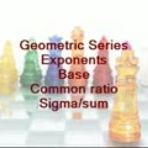 Geometric series and exponents