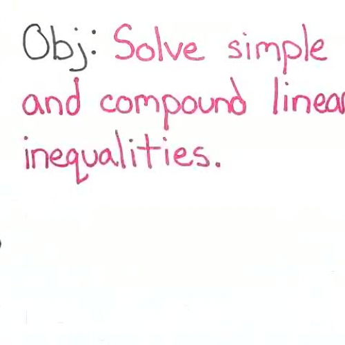 Solving Linear Inequalities