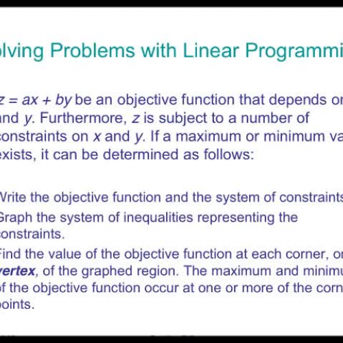 Topics - Section 7.5 Video Part 2 of 2