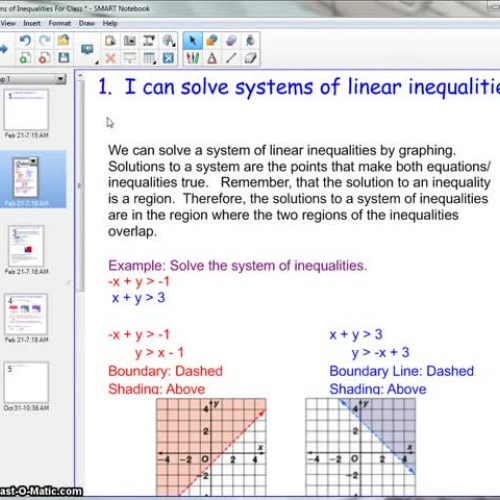 3.3 Solving Systems of Inequalities