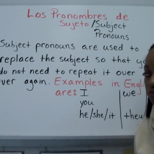 Subject Pronoun-Video Lecture