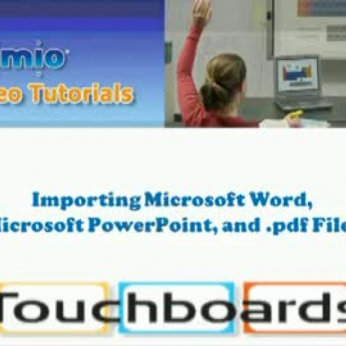 mimio Video Tutorial Importing Microsoft Word