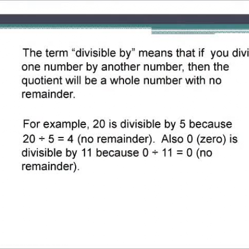 Divisibility