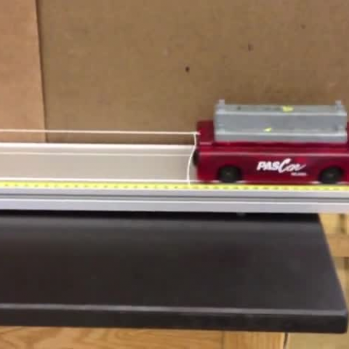 cart on a track video