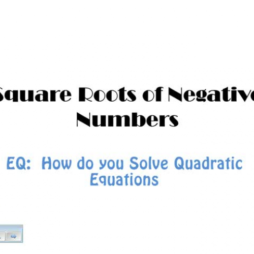 Solving Quadratic Equations #2