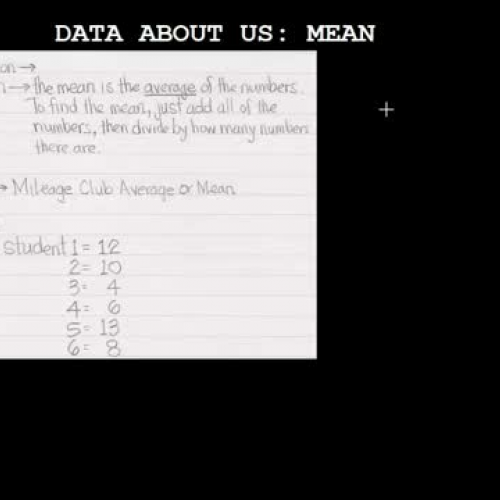 Mr. Clark Teaches how to find the Mean or Ave
