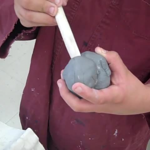 After scoring and slipping... welding!