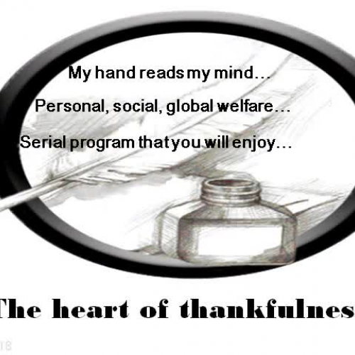My hand reads my mind - 18 The heart of thank