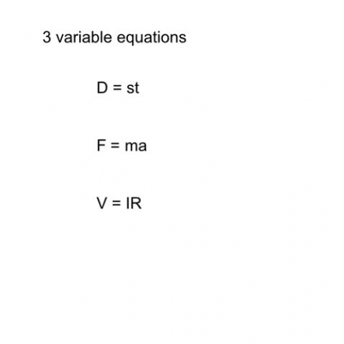 What is a 3 Variable Equation