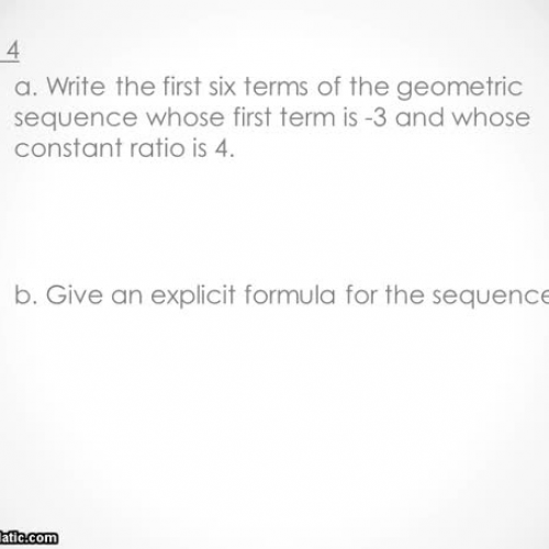 7.5 Geometric Sequences (Video #2)