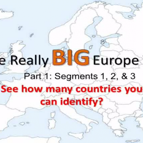 The Really Big Europe Test: Part 1  by Ray We