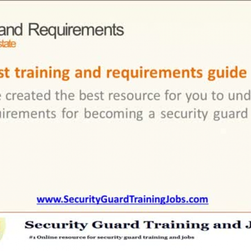 Security Guard Training