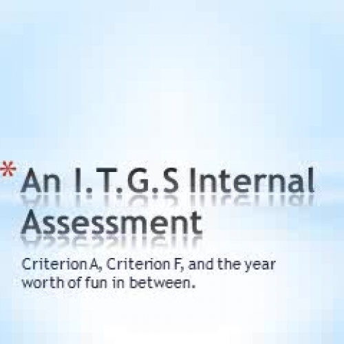 Summary of the ITGS I.A. 2013