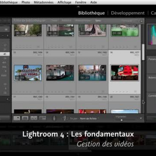 Adobe Lightroom 4 : Gestion des vid?os