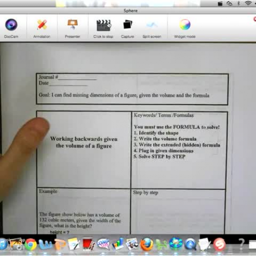 Working Backwards with volume