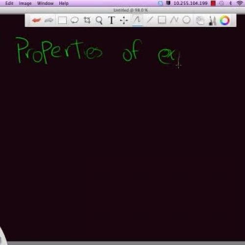 Zero exponent property