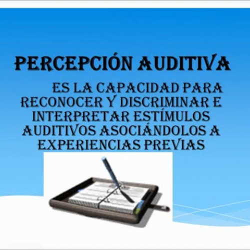 Percepci?n auditiva