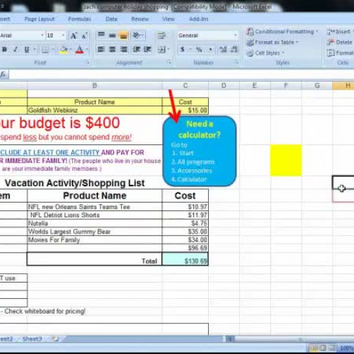 Help video - EXCEL- FORMATTING CELLS
