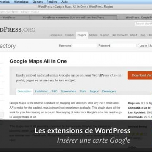 Wordpress : Ins?rer une carte Google