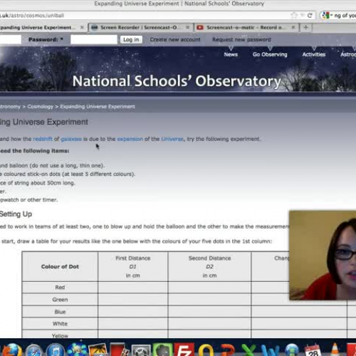 Expanding Universe Lab Video