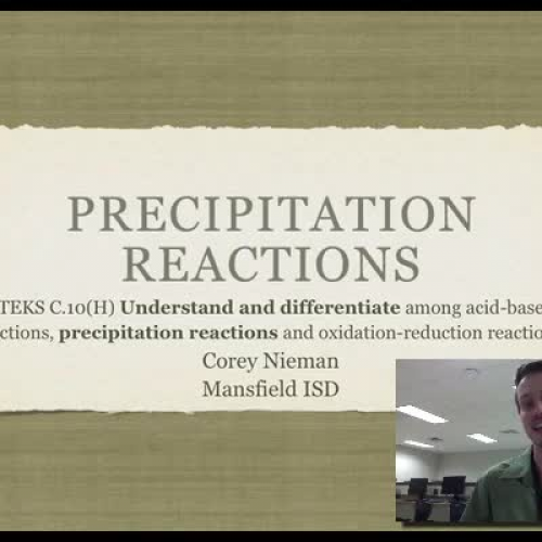 Precipitation Reaction Video