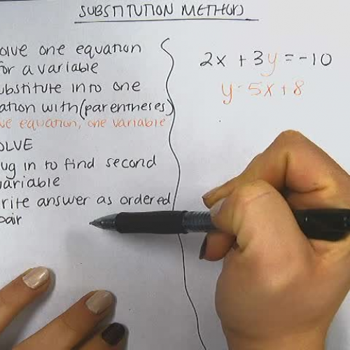 Solving Systems of Equations using Substituti