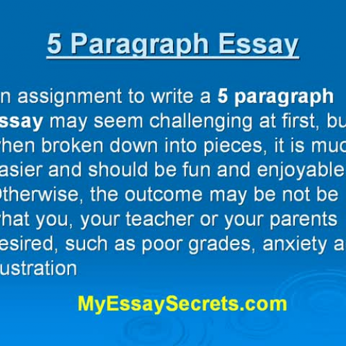 How To Write A 5 Paragraph Essay In Less Than