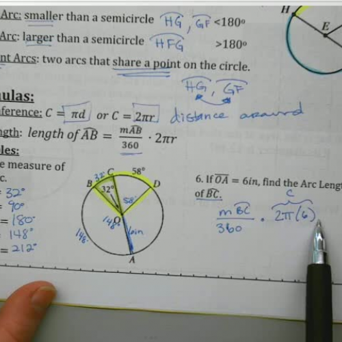 Circles and Arcs Pt2