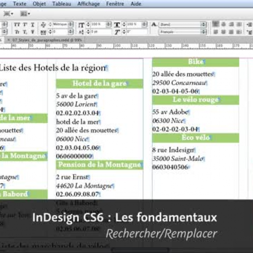 InDesign CS6 : Rechercher/Remplacer