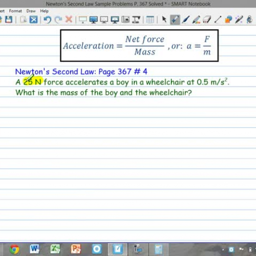 Newton’s Second Law #4 Page 367