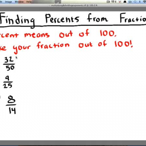 Finding Percents from Fractions