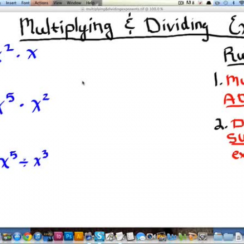 Multiply and Divide Exponents