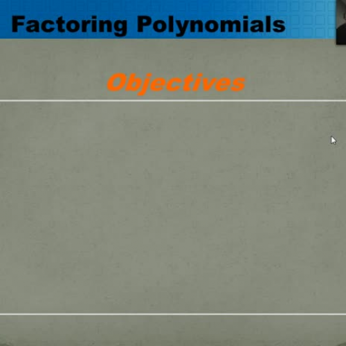 6-4 Factoring Polynomials
