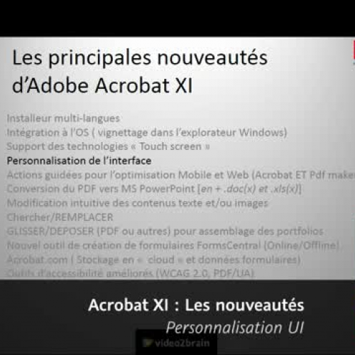 Acrobat XI : Personnalisation UI