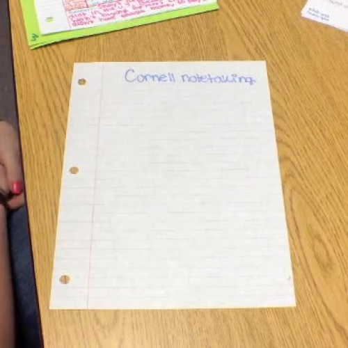 Cornell Notetaking Instruction